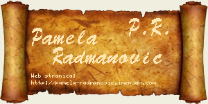 Pamela Radmanović vizit kartica